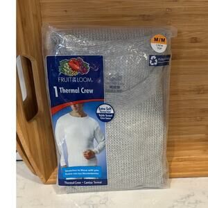 FRUIT OF THE LOOM Base Layer THERMAL CREW TOP size M GRAY Gorpcore outdoor